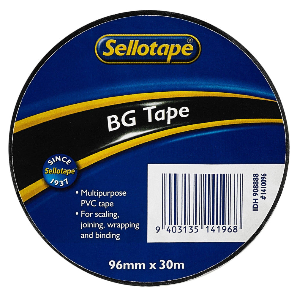 Sellotape 1410 BG Tape Black 96mmx30m Pk 3