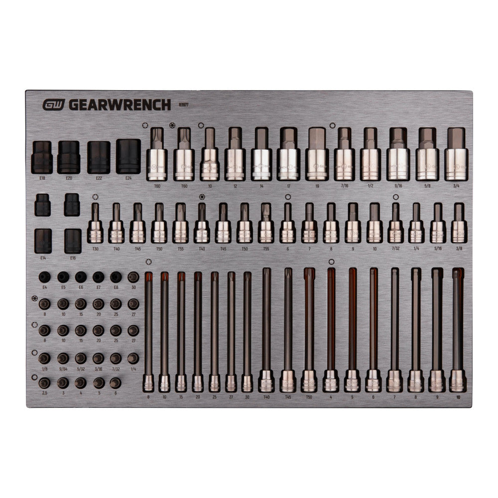 GEARWRENCH 84Pc 1/4, 3/8 & 1/2 in. Drive Bit Socket Set In EVA Tray