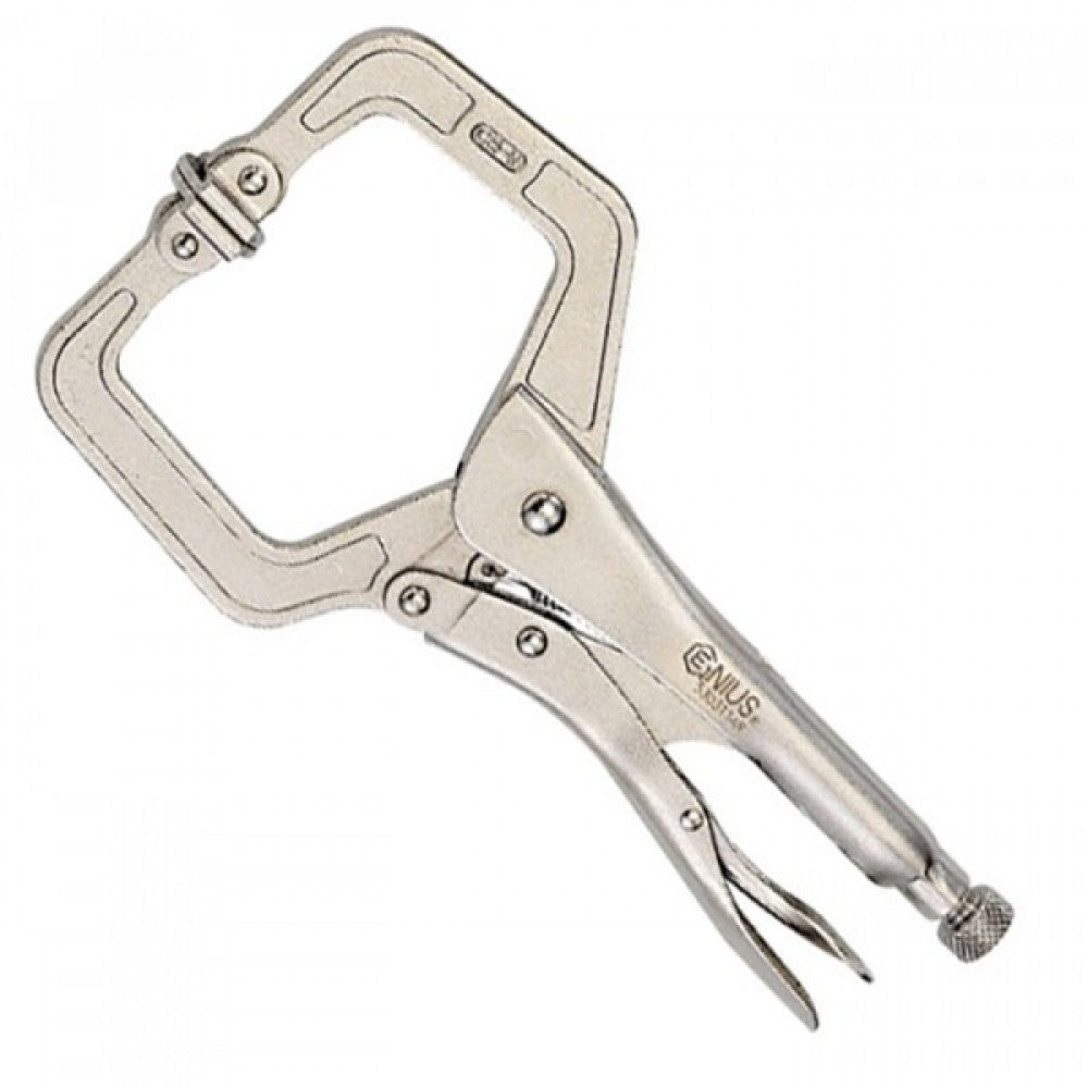 Genius 11" Locking "C" Clamp With Swivel Pads