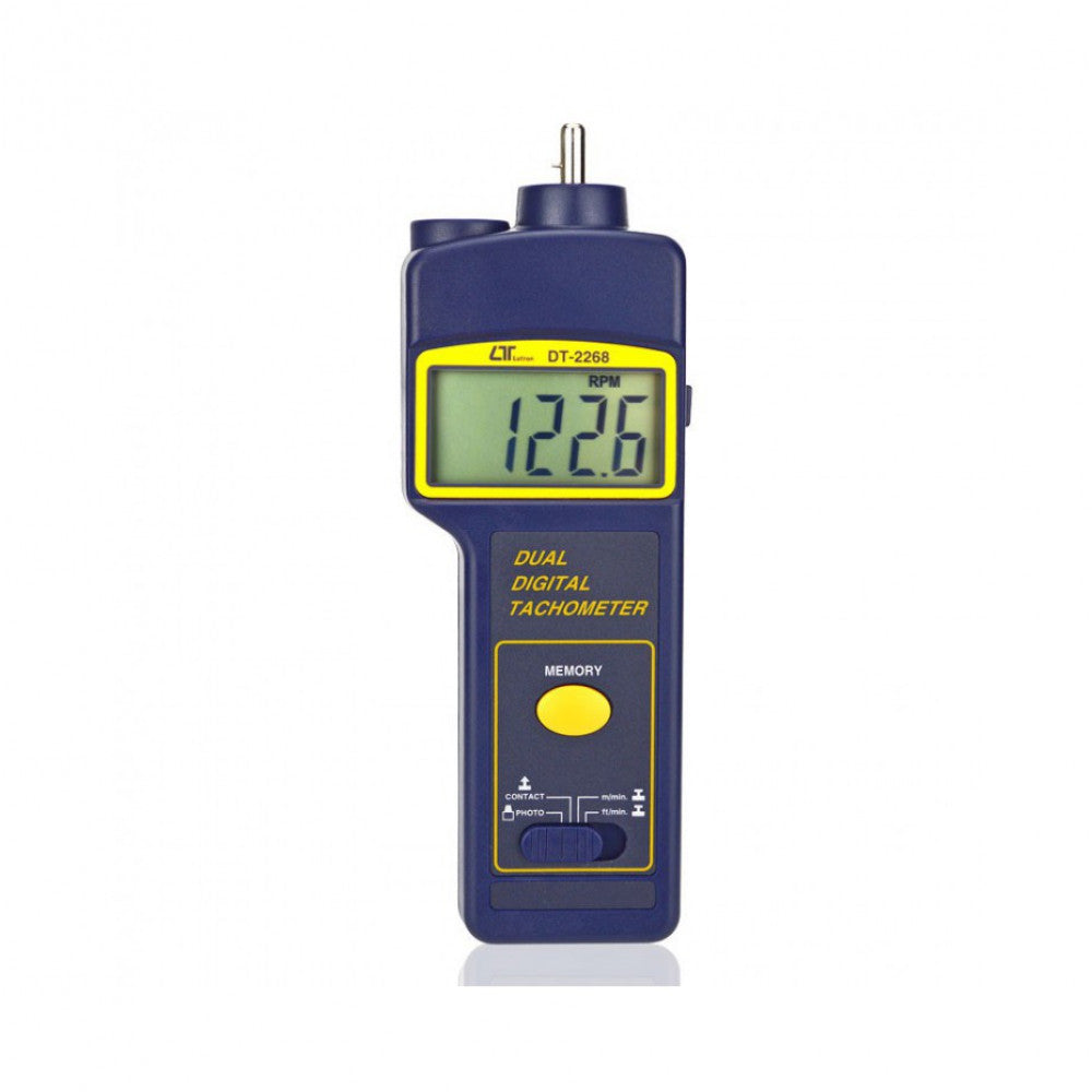 Tachometer Digital LCD-Display Photo & Contact RPM & Surface Speed M/Min Ft/Min