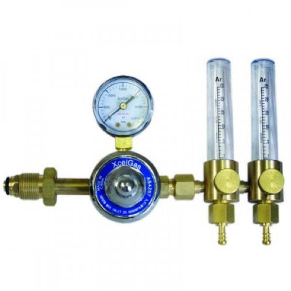 Xcelgas Argon Twin Flowmeter Regulator 25 L/Min