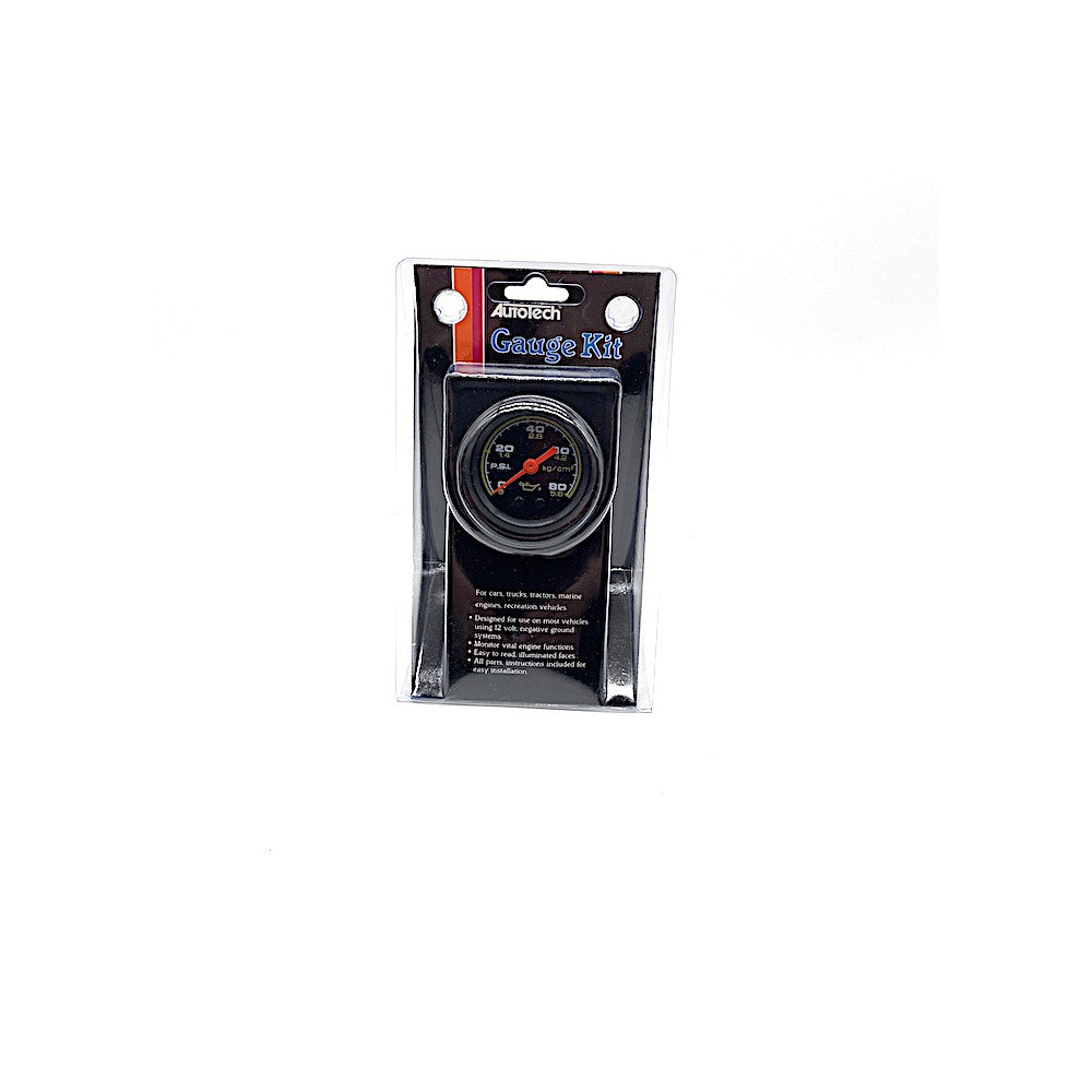 Autotech Gauge Oil Pressure Mini Mechanical Each #AUTTG1