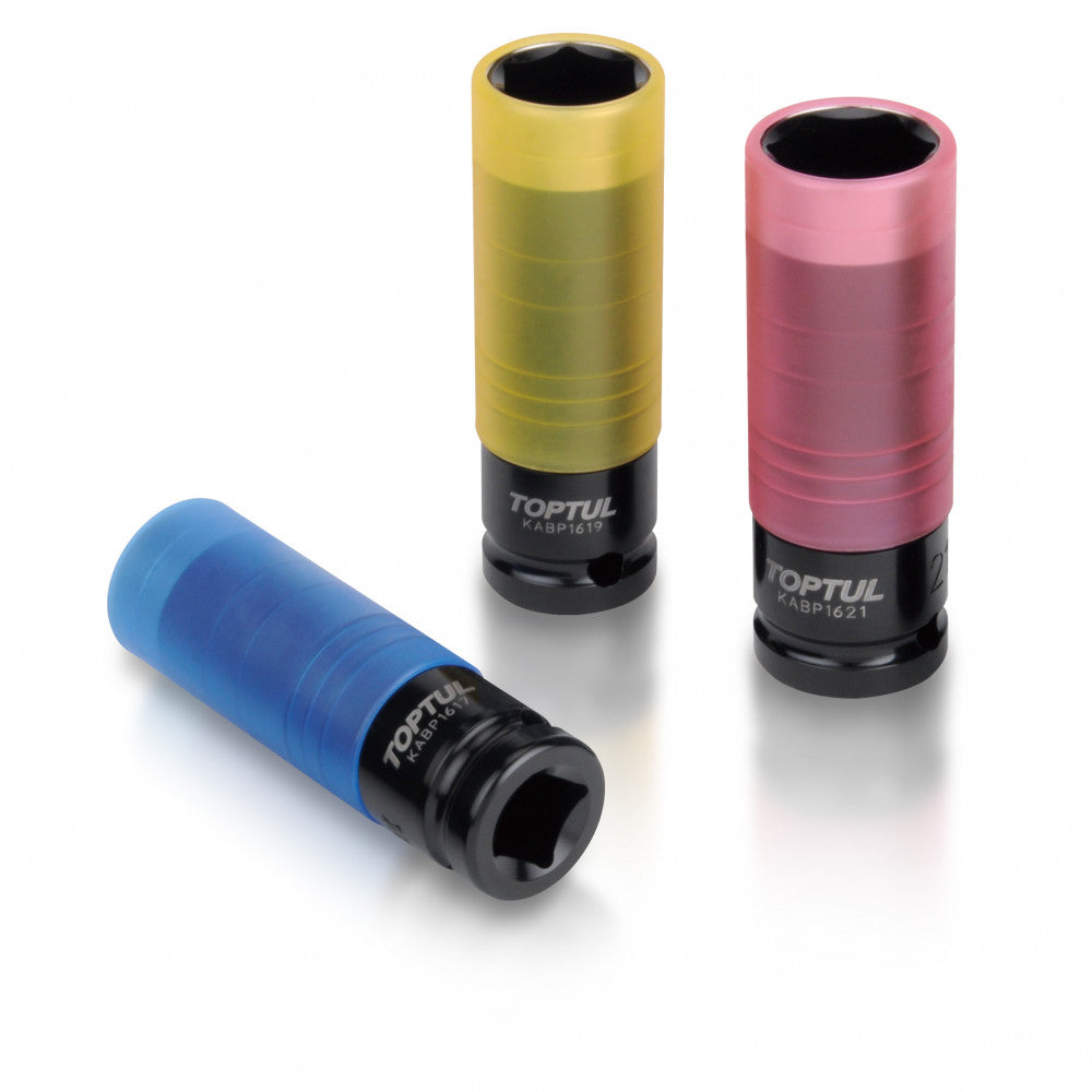 Toptul 3 Pce Mag Wheel Thin Wall Impact Socket Set