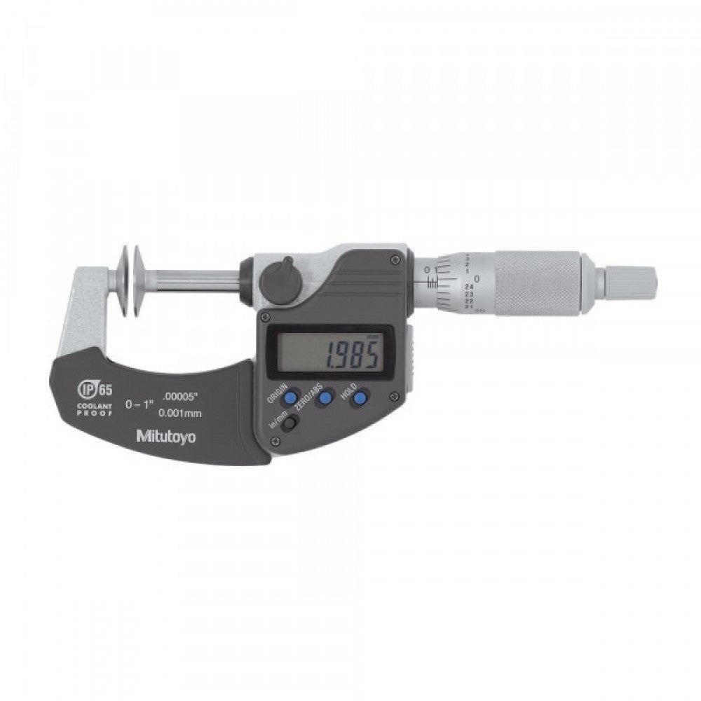 Mitutoyo Digimatic Disk Micrometer  0 - 1"/25mm x .00005"/0.001mm
