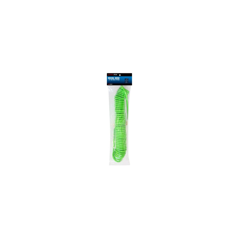 Jamec Air Hose High-Vis PU Coil 12mm x 8mm x 10m