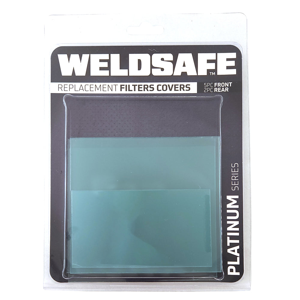 Weldsafe 7pc Welding Helmet Replacement Filter Covers Set - Platinum