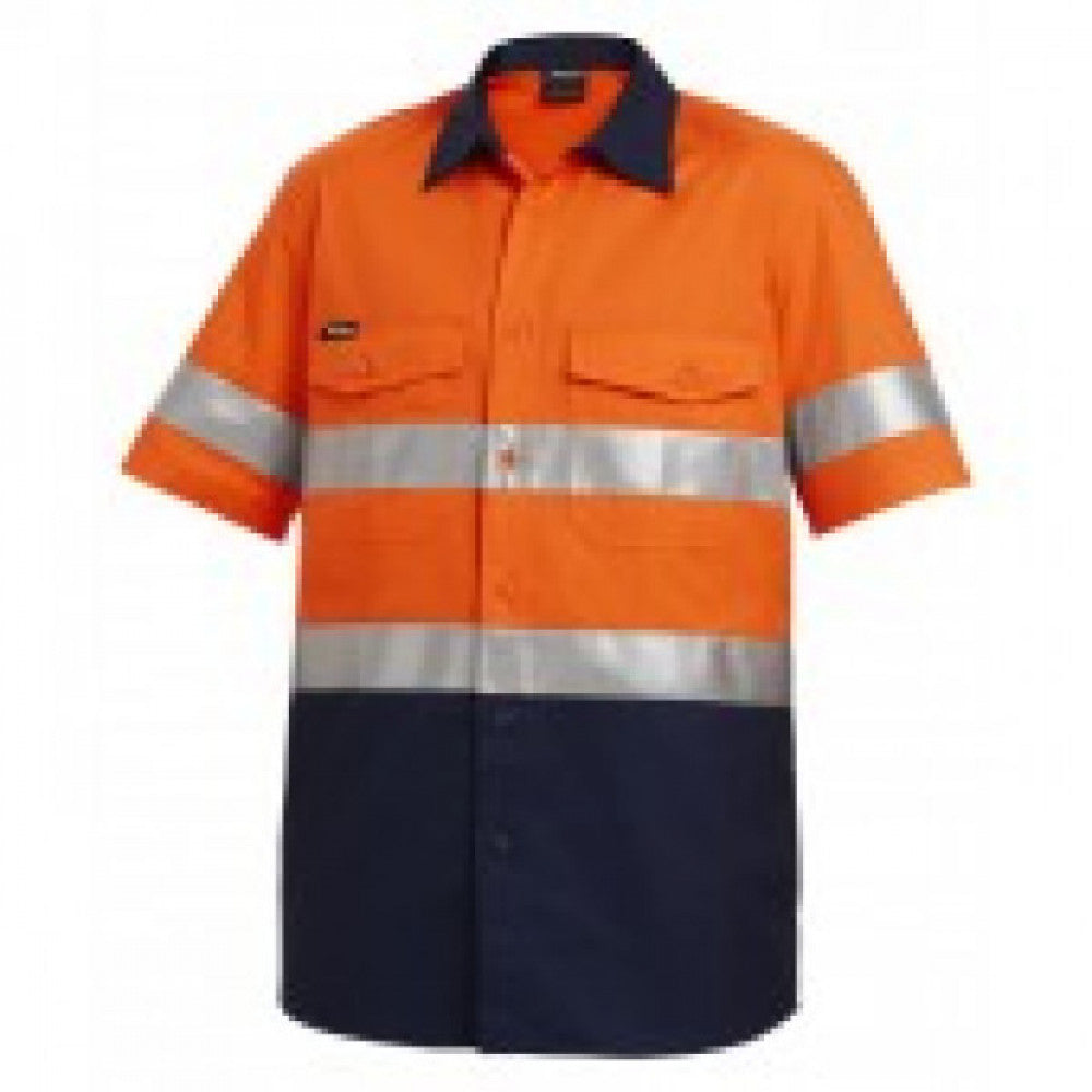King Gee Workcool 2 Reflective Spliced Shirt Short Sleeve