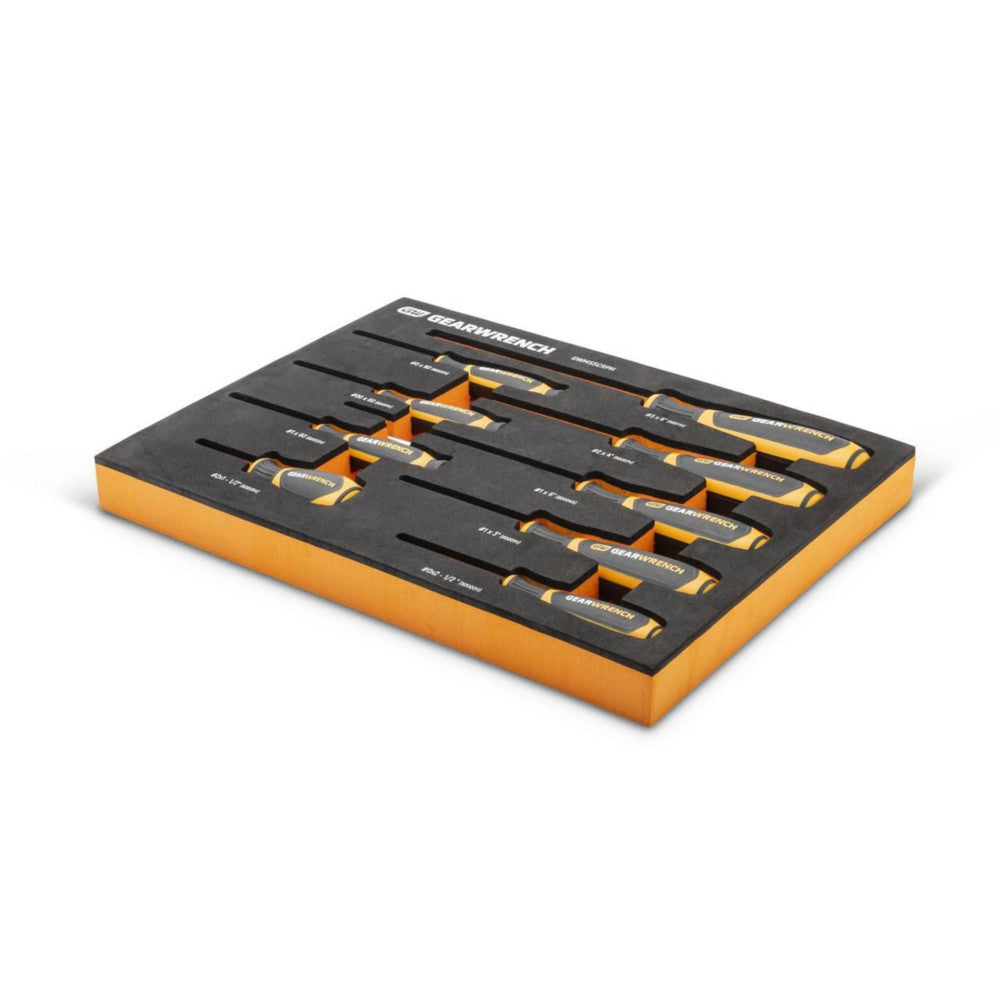 GEARWRENCH 9Pc Phillips Dual Material Screwdriver Set In EVA Tray