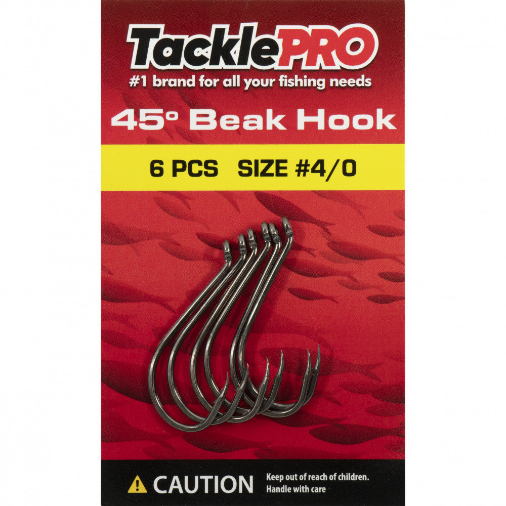 Tacklepro 45Deg. Beak Hook #4/0 - 6Pc