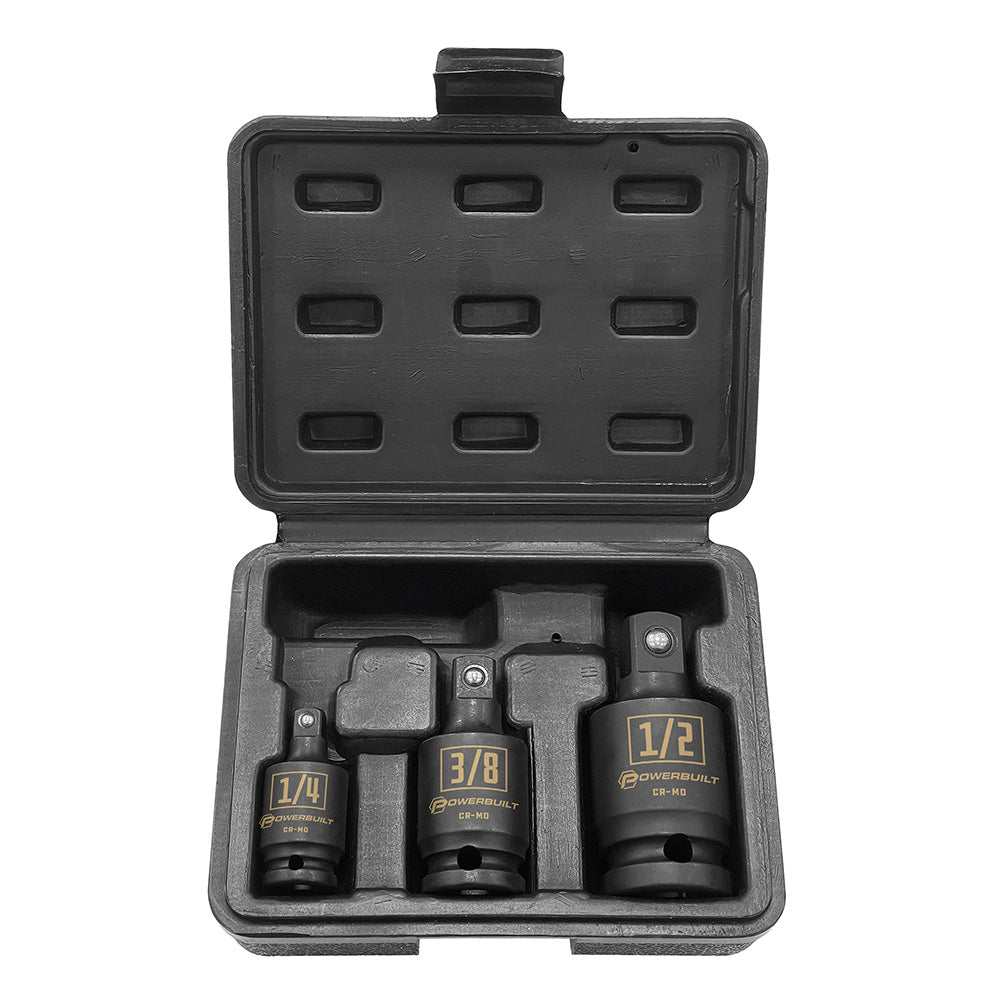 Powerbuilt 3Pc Impact Universal Joint Set