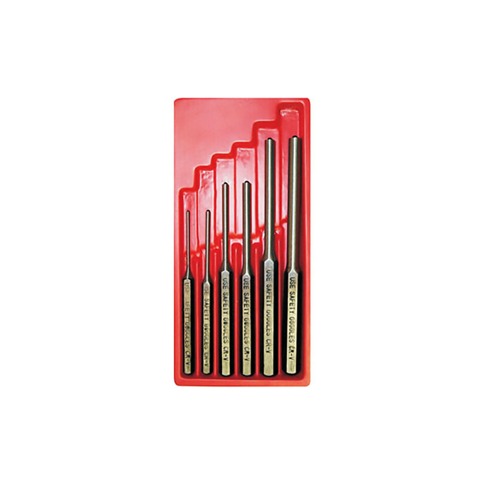 T&E Tools 6Pc Roll Pin Punch Set
