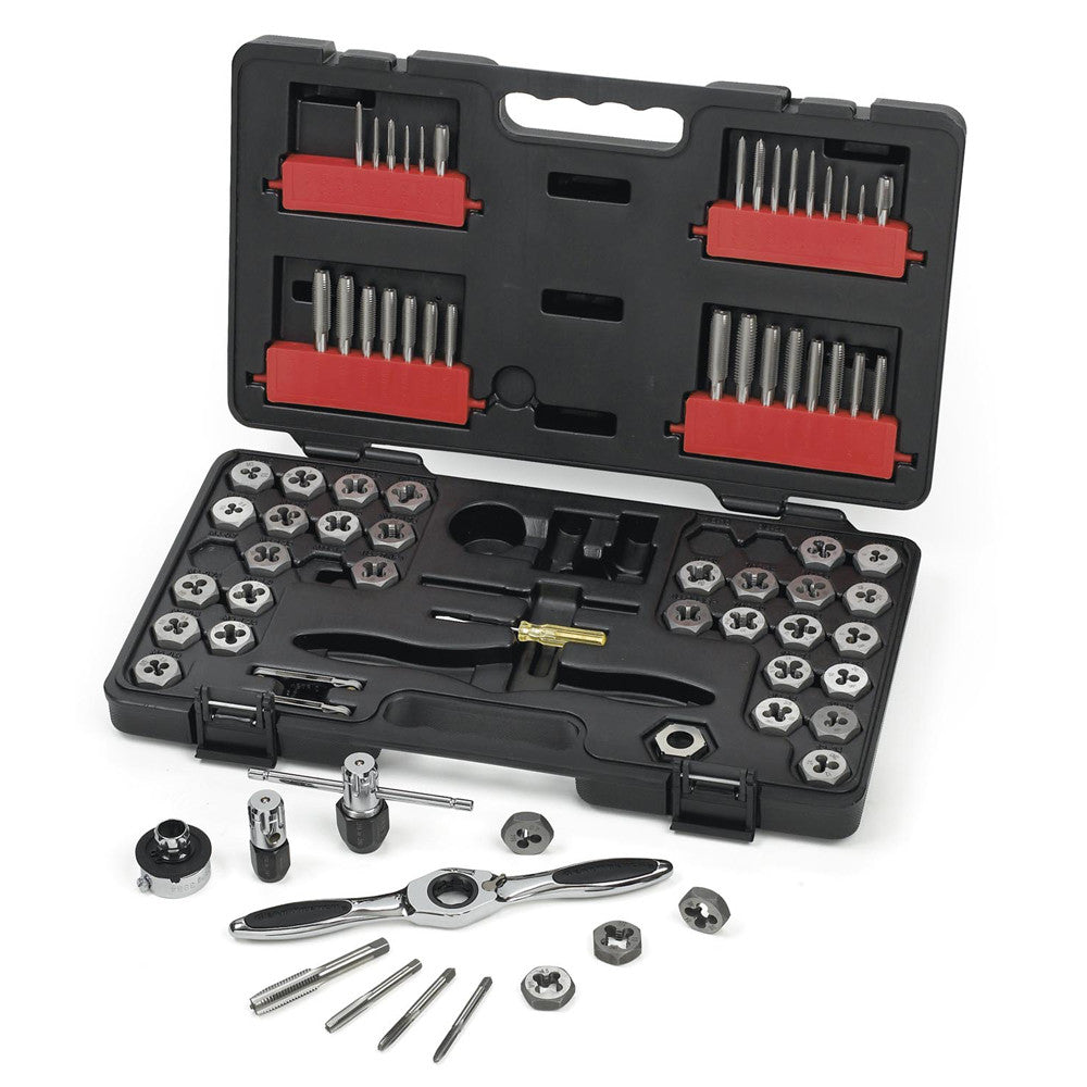 GearWrench Tap & Die Set Medium Ratcheting MET/SAE 75Pc 3887
