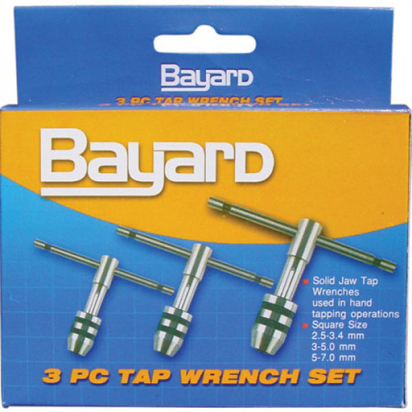 Ozar T Handle Tap Wrench Set 3pc