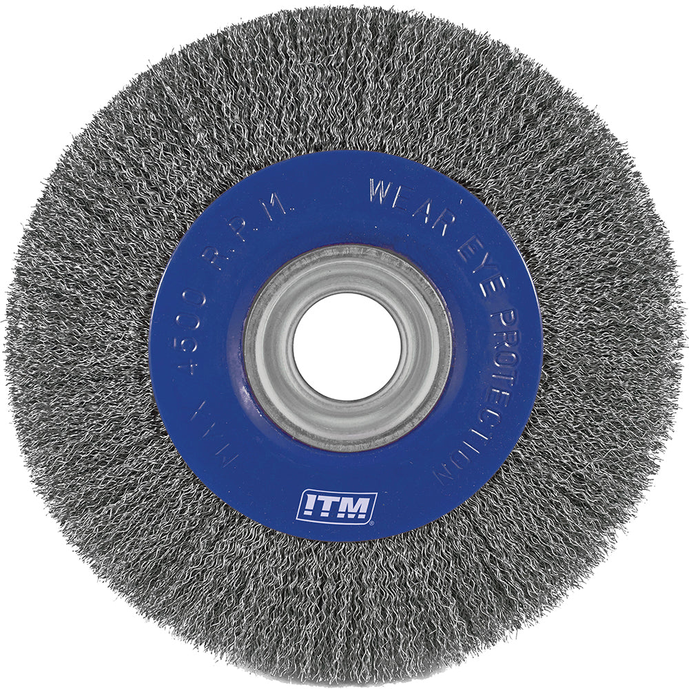 Itm Crimp Wire Wheel Brush Steel 200 x 25mm