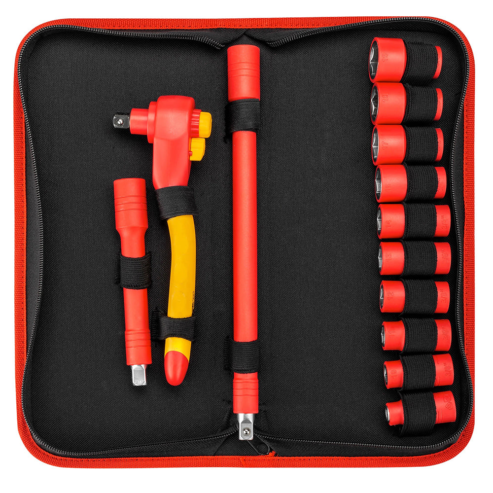Powerbuilt 3/8" Dr 13pc VDE Socket Set W/Storage Case