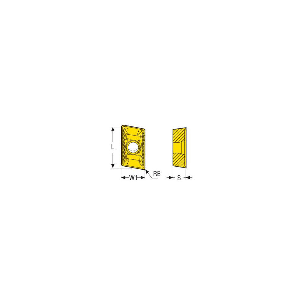 XCKX13T304R-ME10 T25M Slot / Square Shoulder Milling Insert