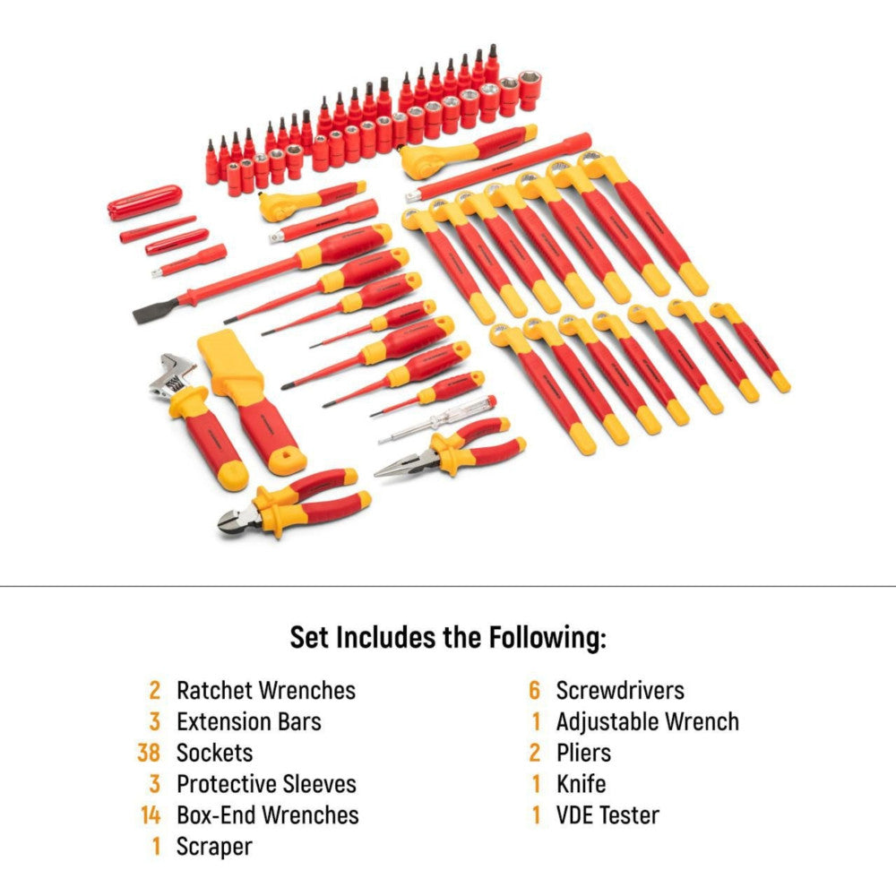 GEARWRENCH 72Pc VDE Insulated Tool Set In EVA Trays