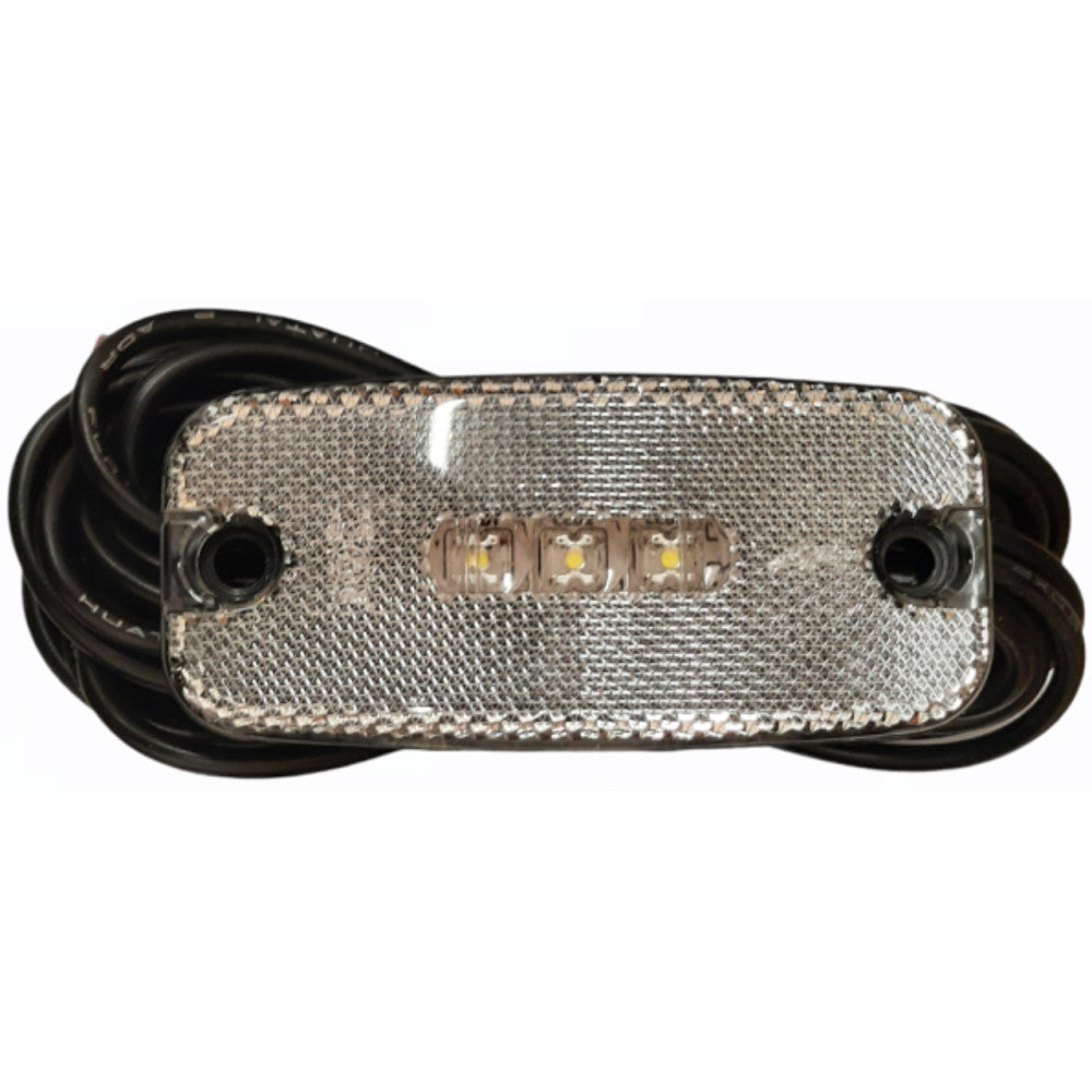 White Rectangular LED Multi Volt Marker Light - 110 x 50mm