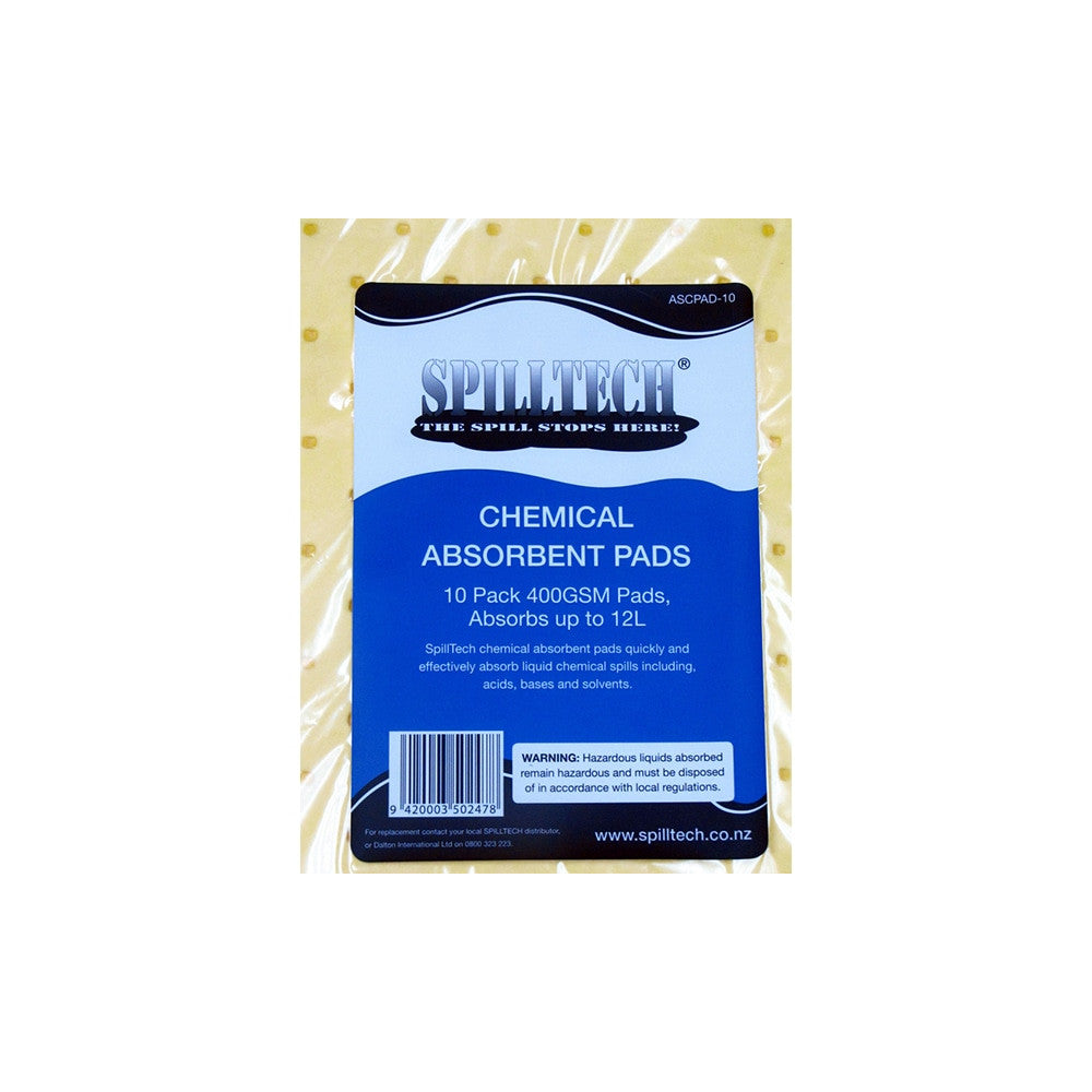 SpillTech Chemical Absorbent Absorbent Pads (10/PK)