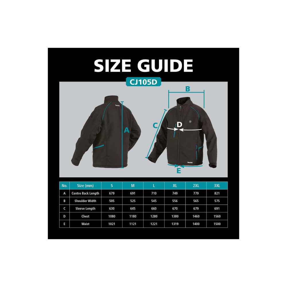 MAKITA 12Vmax CXT Heated Jacket "2XL"