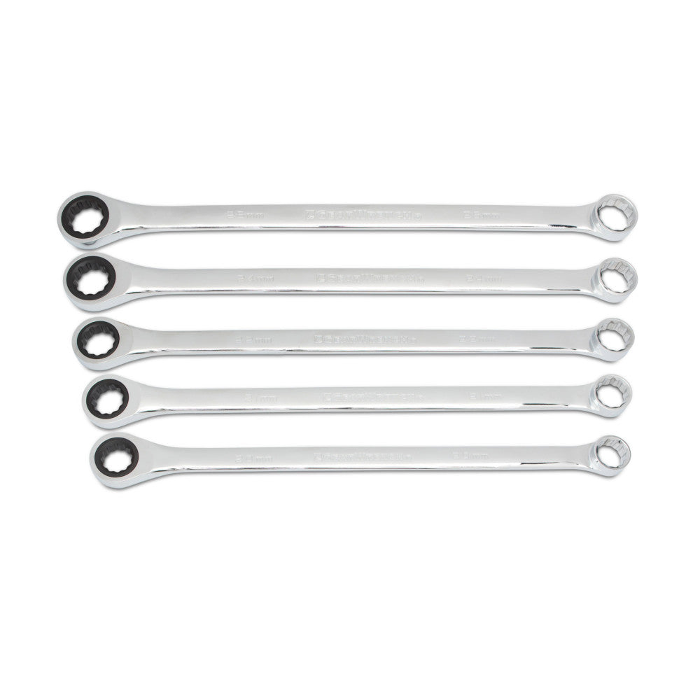 GEARWRENCH 5Pc 72T 12Pt XL GearBox™ Double Box Ratcheting Metric Wrench Set