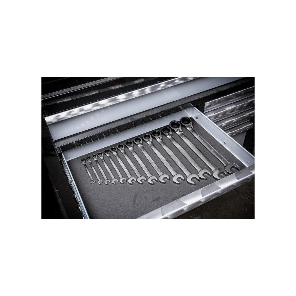 GEARWRENCH 14 Pc 90-Tooth 12 Point SAE Reversible Ratcheting Wrench Set