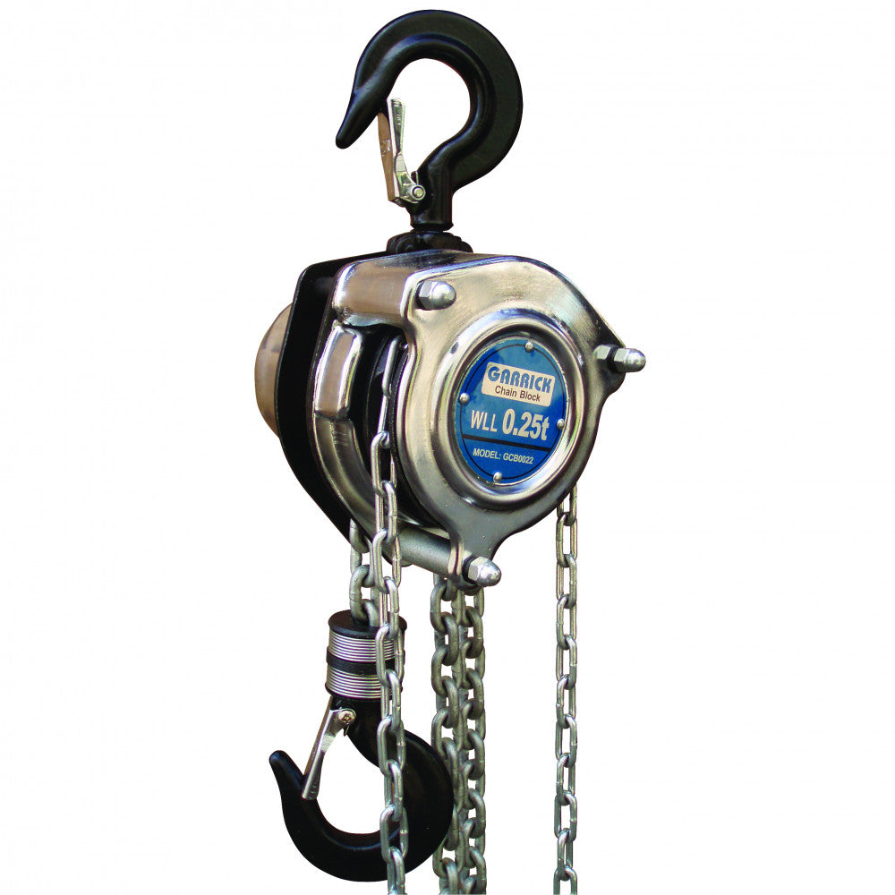 Garrick Industrial Chain Block Load Limited 0.5T/3M