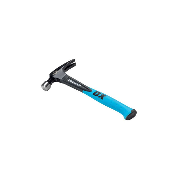 OX Trade Fiberglass Handle Claw Hammer - 20oz / 560g