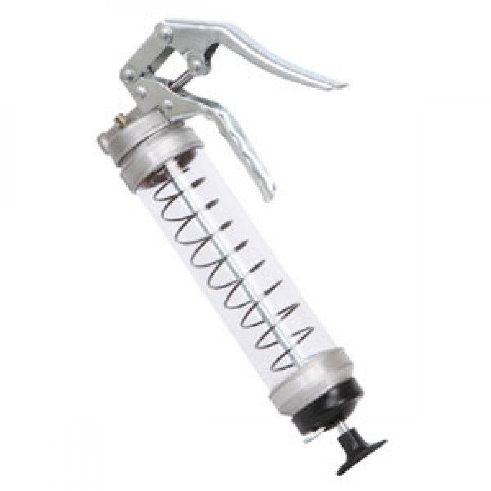 Groz Clear Pistol Grip Grease Gun 14Oz/400Gm