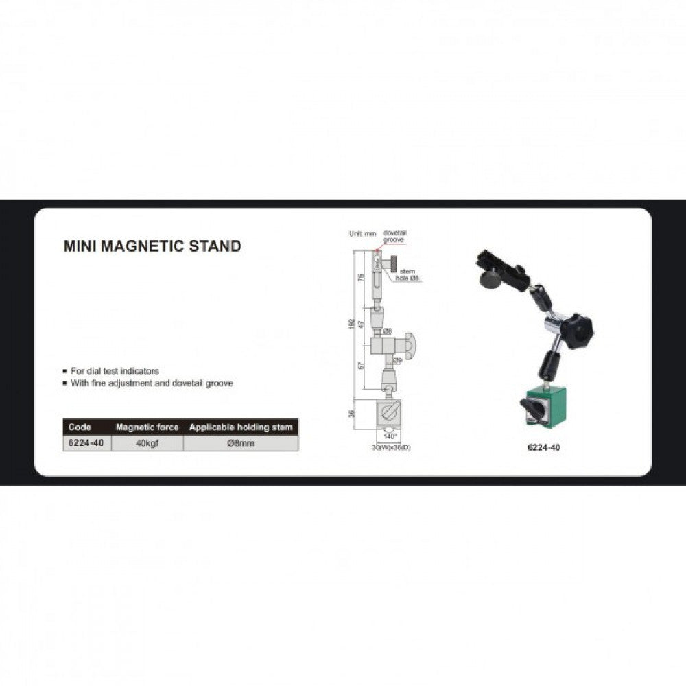Insize Mini Magnetic Base Fine Adjustment