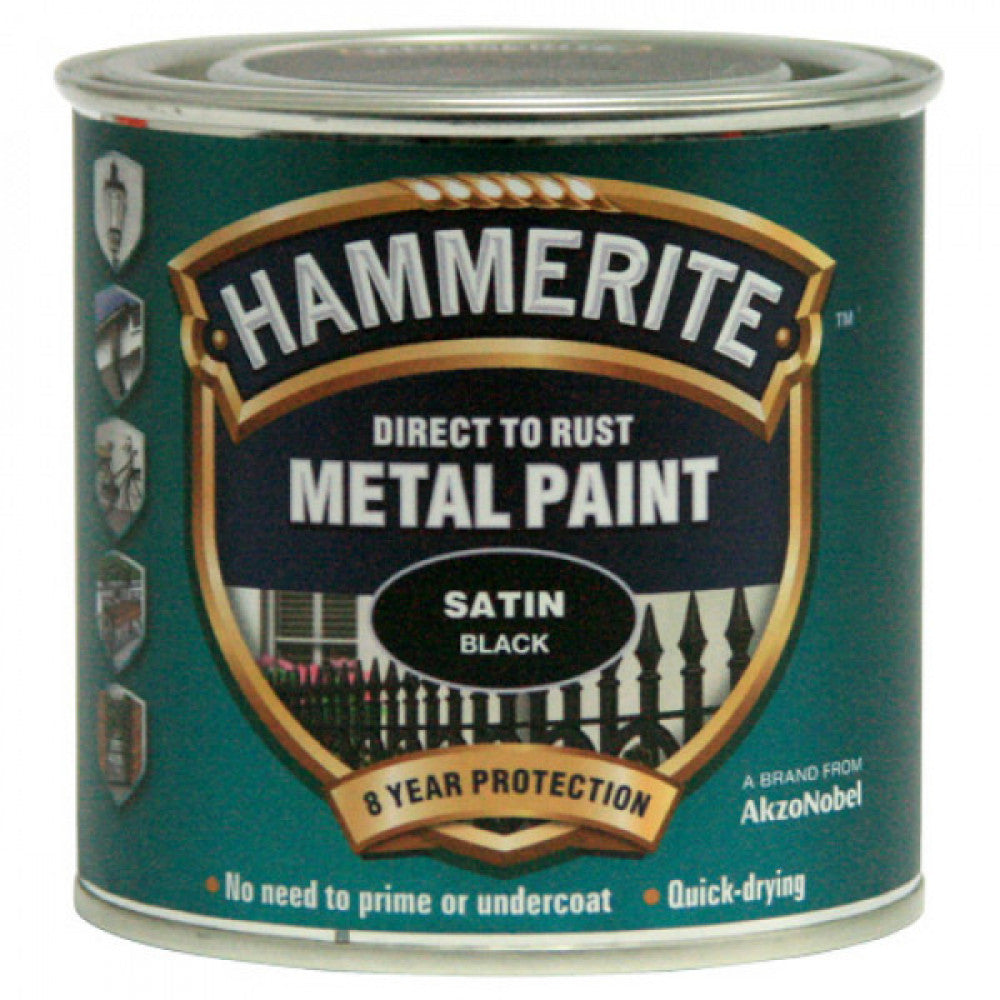 Hammerite Satin Black 2.5Litre Smooth