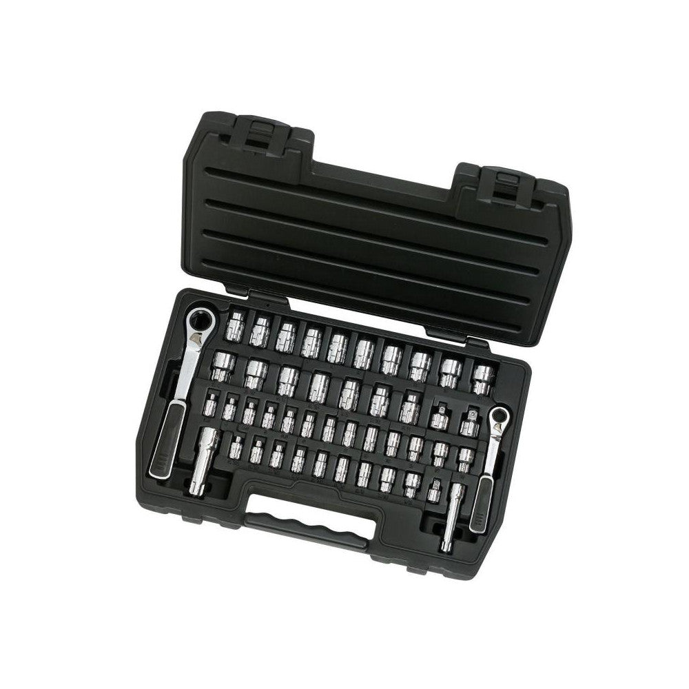 GEARWRENCH Set Pass-Thru 1/4DR 3/8DR SAE 46Pc