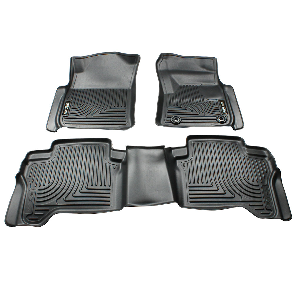2016-On Toyota Hilux Car FloorLiner By Husky Liners - Front & Rear Set (Black)