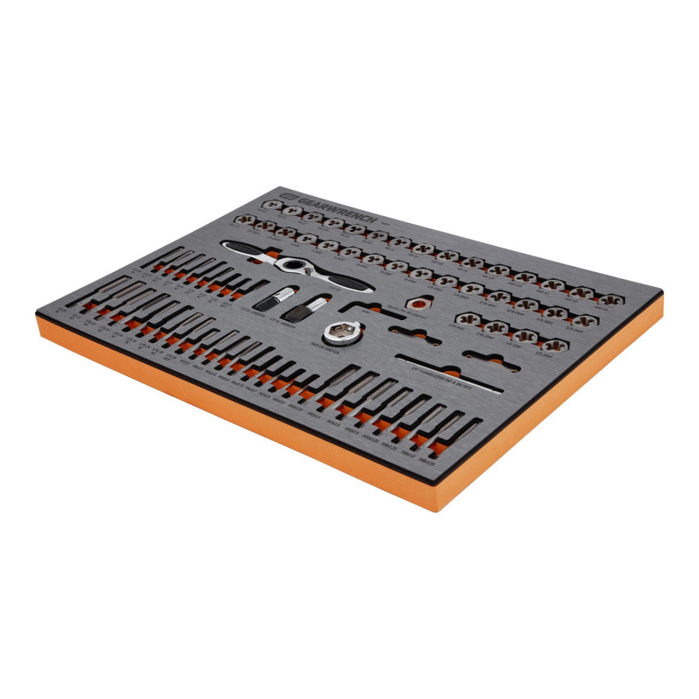 GEARWRENCH 77Pc SAE/Metric Tap & Die Set In EVA Tray