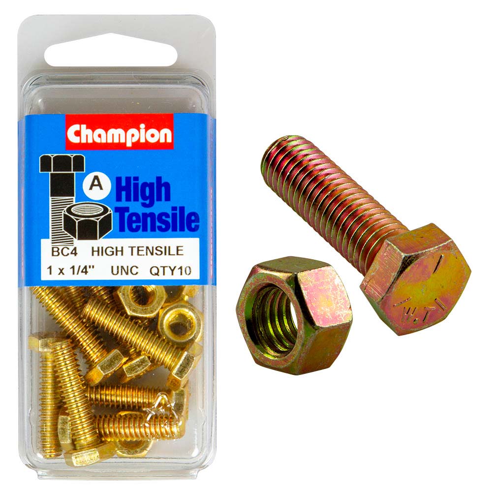 Champion 1 x 1/4in Set Screw & Nut (A) - Gr5