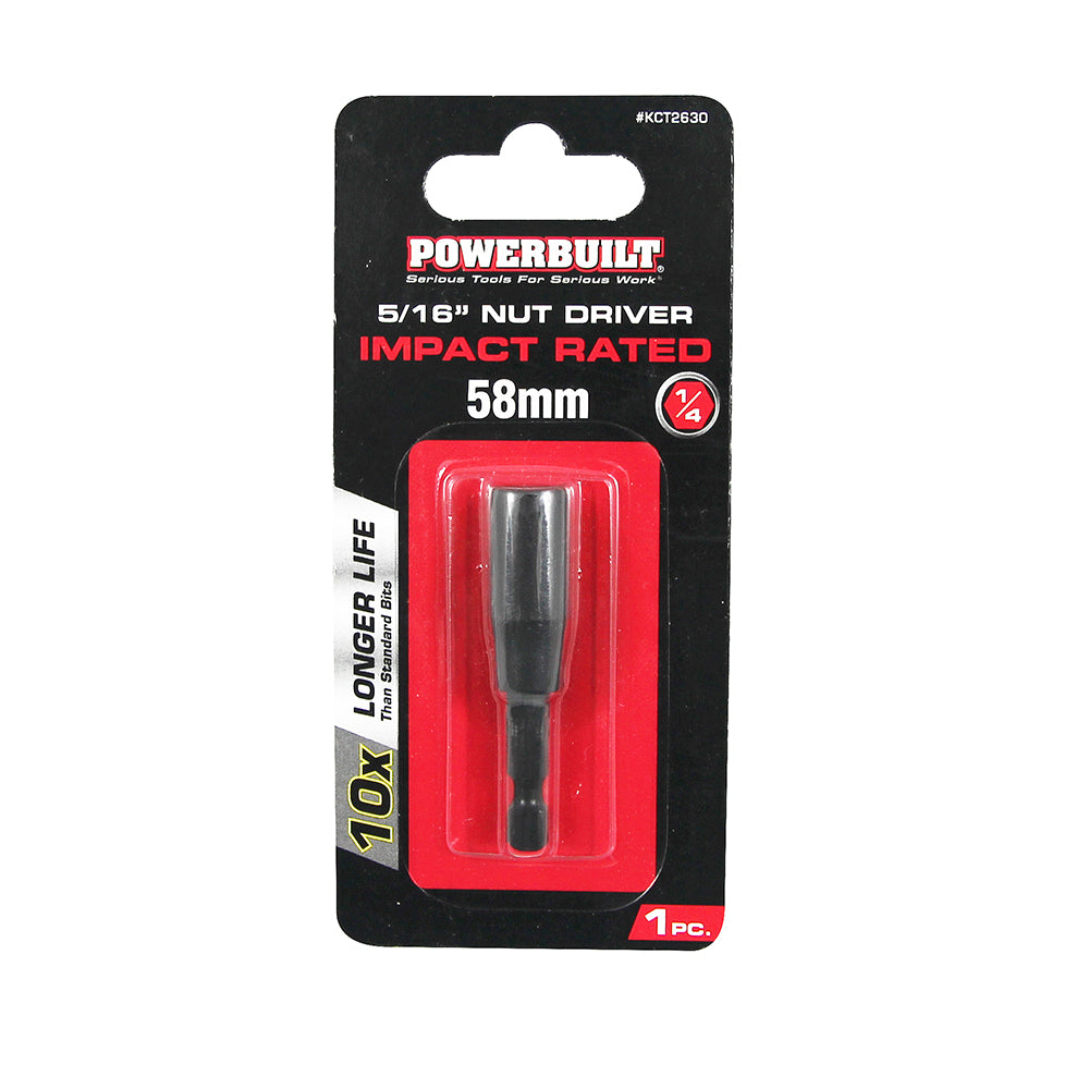 Powerbuilt 1/4" Nut Driver - 5/16" - 58mm
