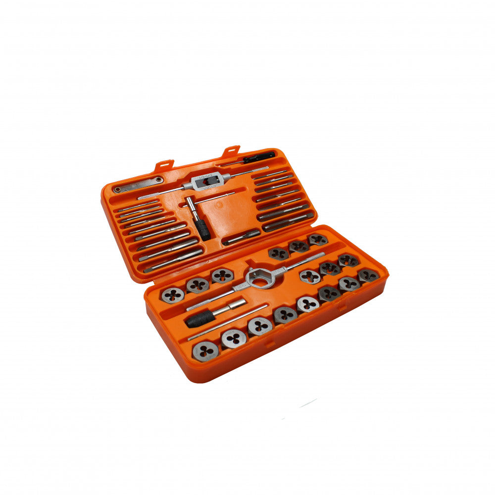 Tap & Die Set 40Pce M3 To M12 Metric Coarse & Fine & 1/8" NPT Intermediate Lead