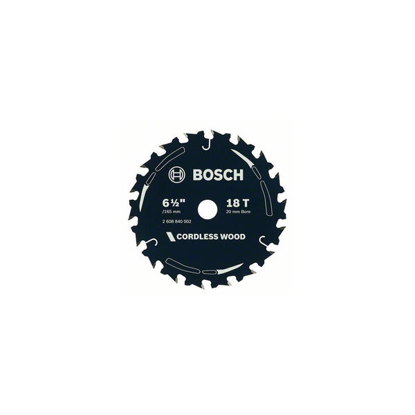 Bosch Cordless, Wood Cutting, Thin KerfØ 6 1/2" / 165 mm x 1.6 x 20 mm, 18 T