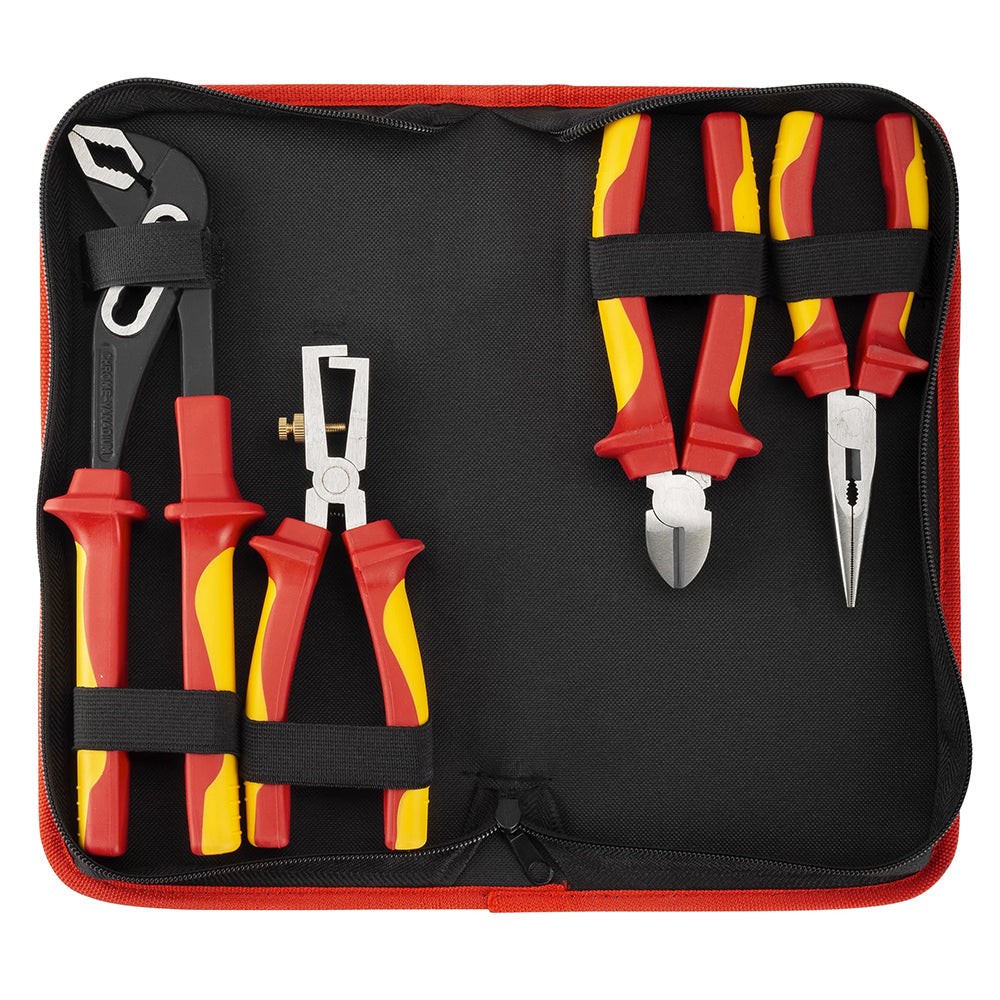 Powerbuilt 4pc VDE Plier Set W/Storage Case