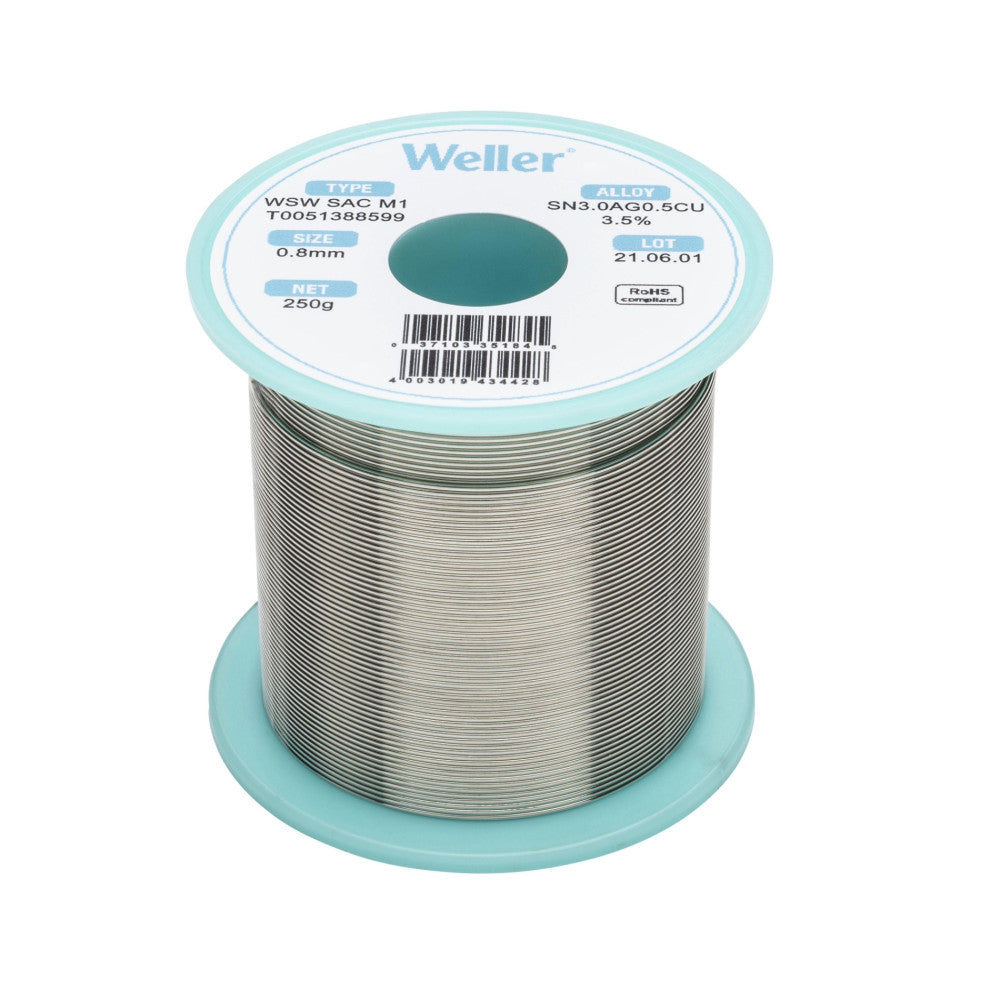 Weller WSW SAC 0.8mm M1 Solder Wire - 250g
