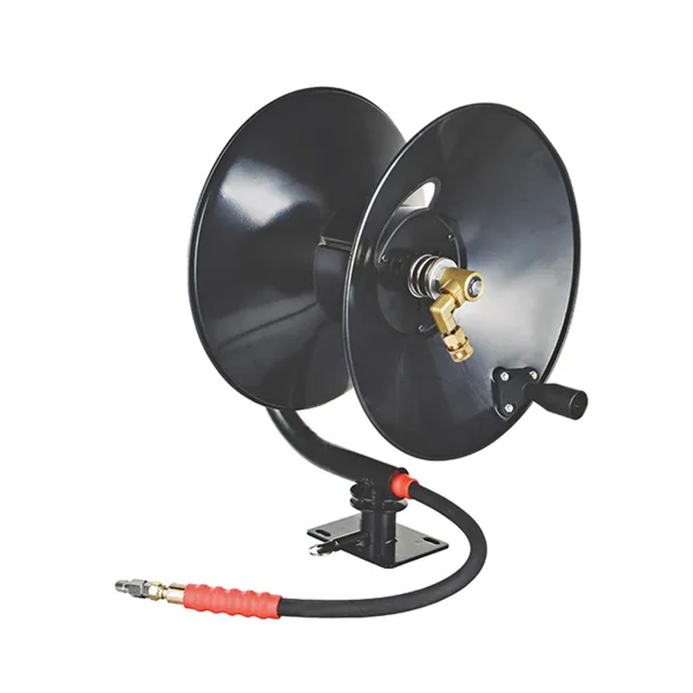 ITM Pressure Washer Hose Reel 30M Pivoting Base With Couplers