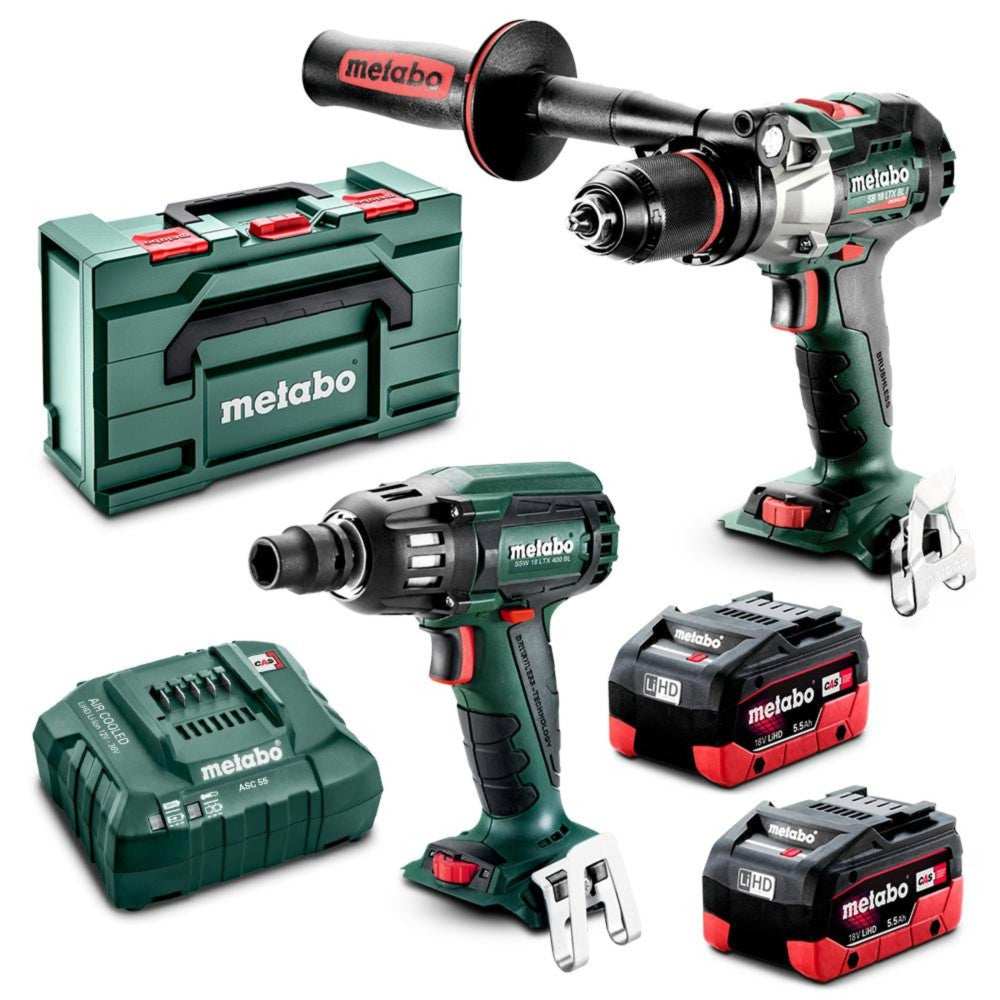 Metabo 18V 2Pc Brushless Impact Wrench & Hammer Drill Kit