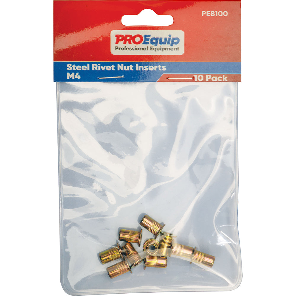 Proequip M4 Steel Rivet Nut Inserts - 10Pk
