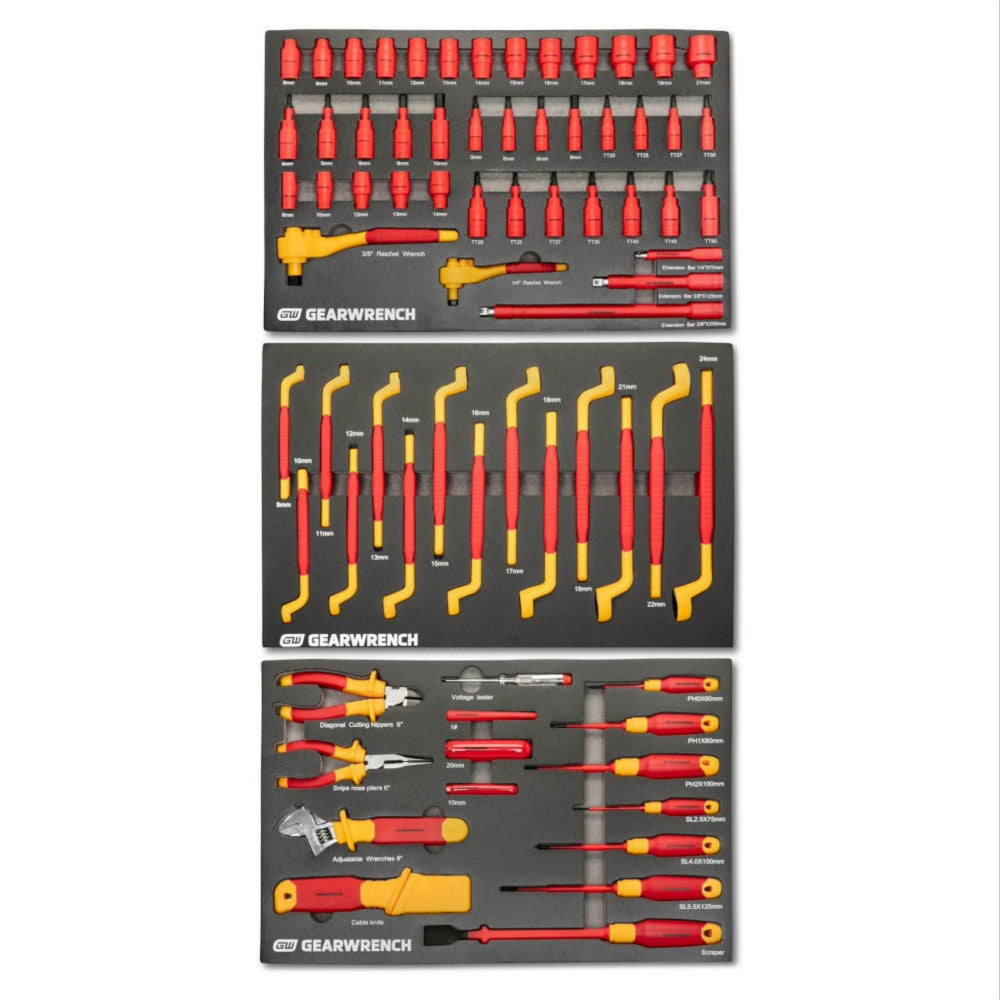 GEARWRENCH 72Pc VDE Insulated Tool Set In EVA Trays