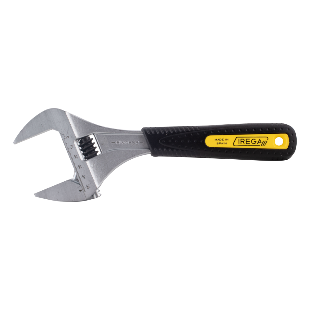 IREGA Super Wide Opening Adjustable Wrench With ErgoTop Grip (250mm x 53mm CAP)
