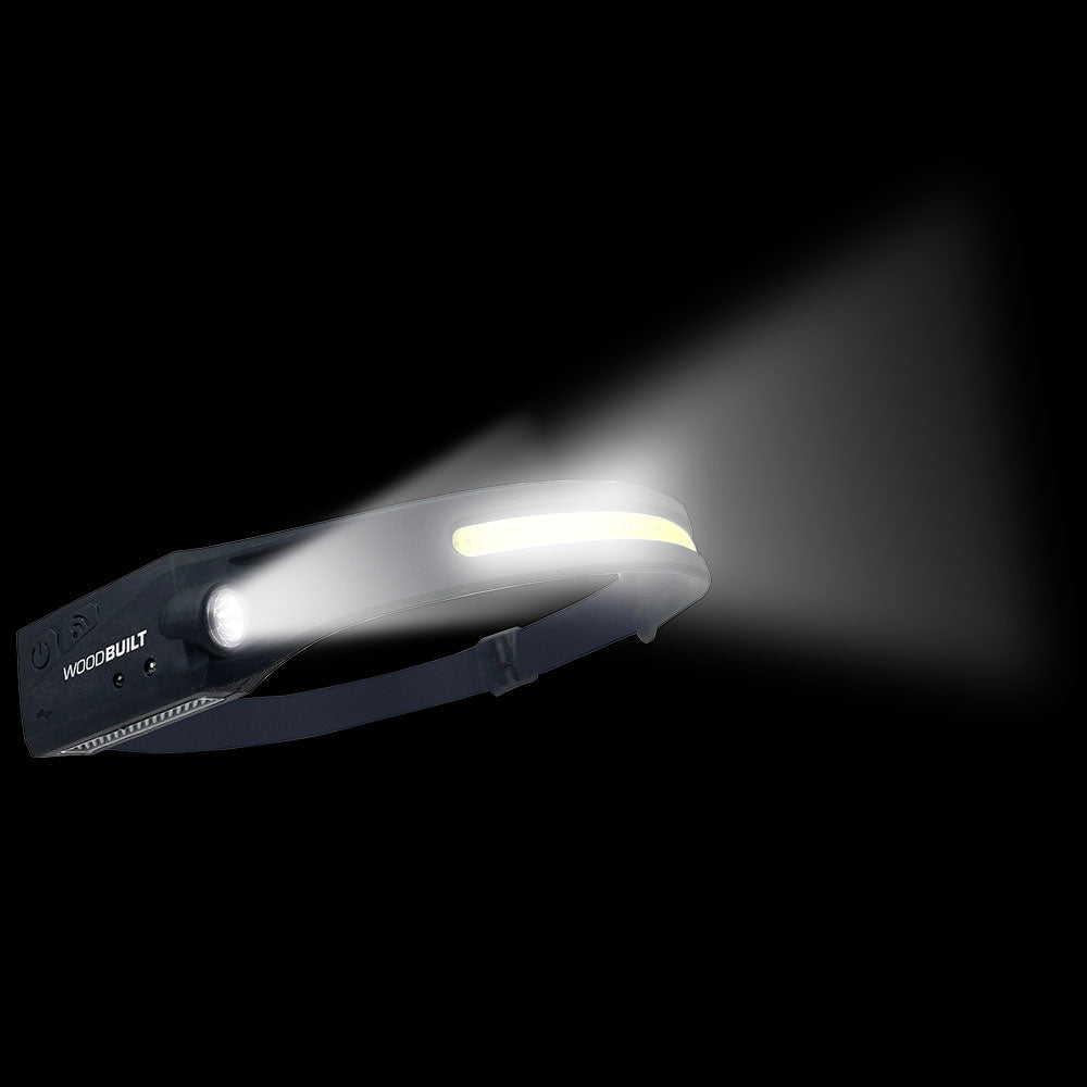 Woodbuilt Rechargeable LED Head Light 350 Lumen With Motion Sensor