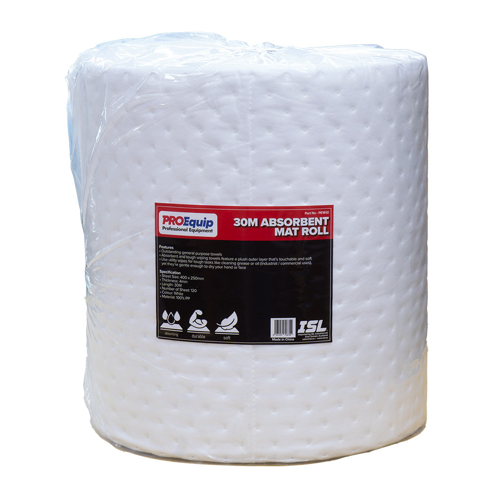 Proequip Absorbent Mat Roll 30M - 400 x 250 x 4mm - Oil