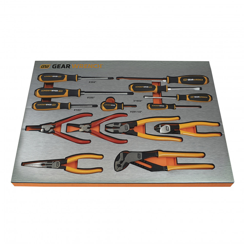 GearWrench 14Pc Screwdriver & Plier Set In EVA Tray 83993