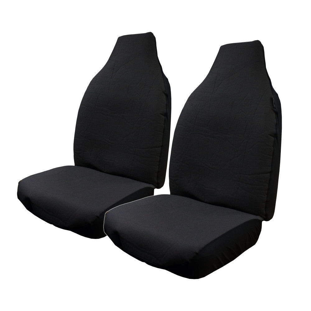 Canvas Front Seat Cover Pair Black Size 60