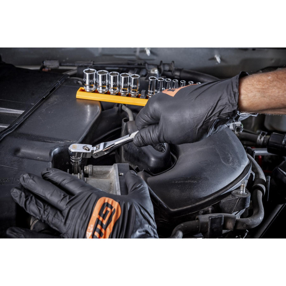 GEARWRENCH 1/4in. Drive 120XP™ Full Polish Chrome Flex Head Teardrop Ratchet